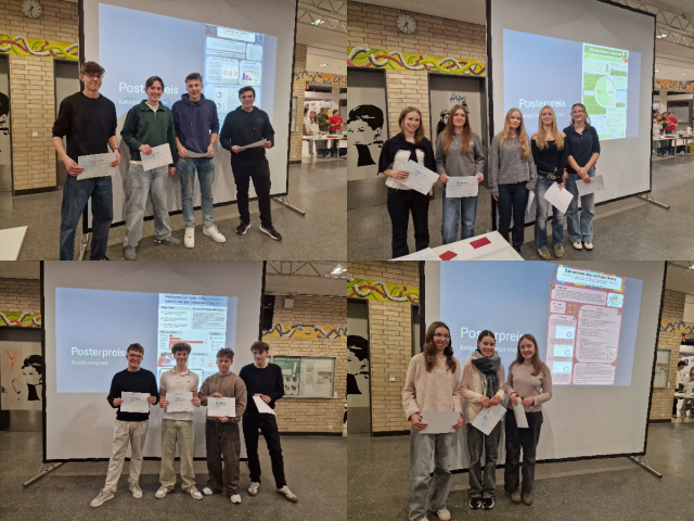 Die Siegerposter der Wissenschaftswoche.