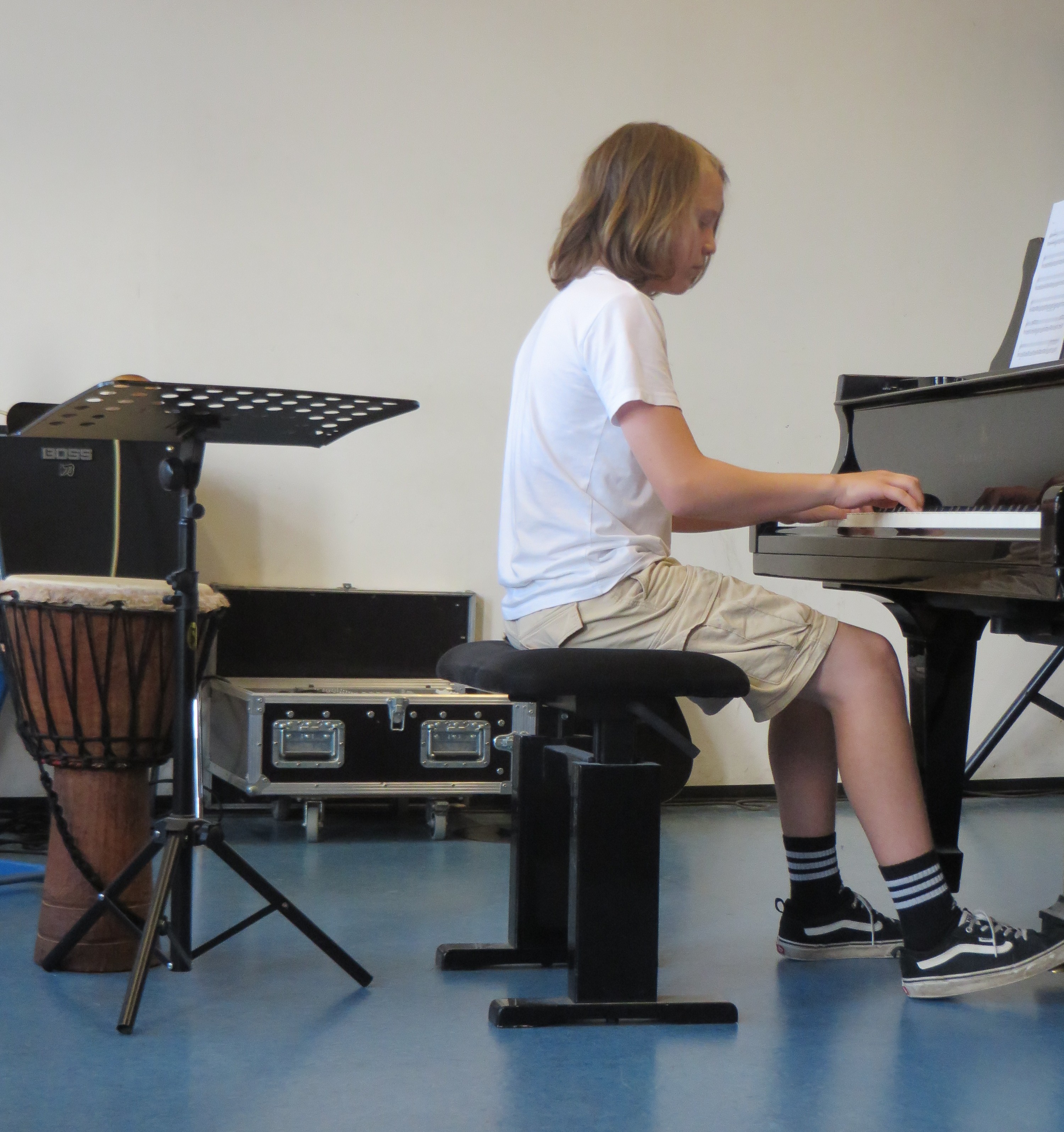 Klaviereinlage beim Konzert "Junge Talente". 